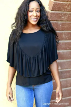 Ruffled Shield Top