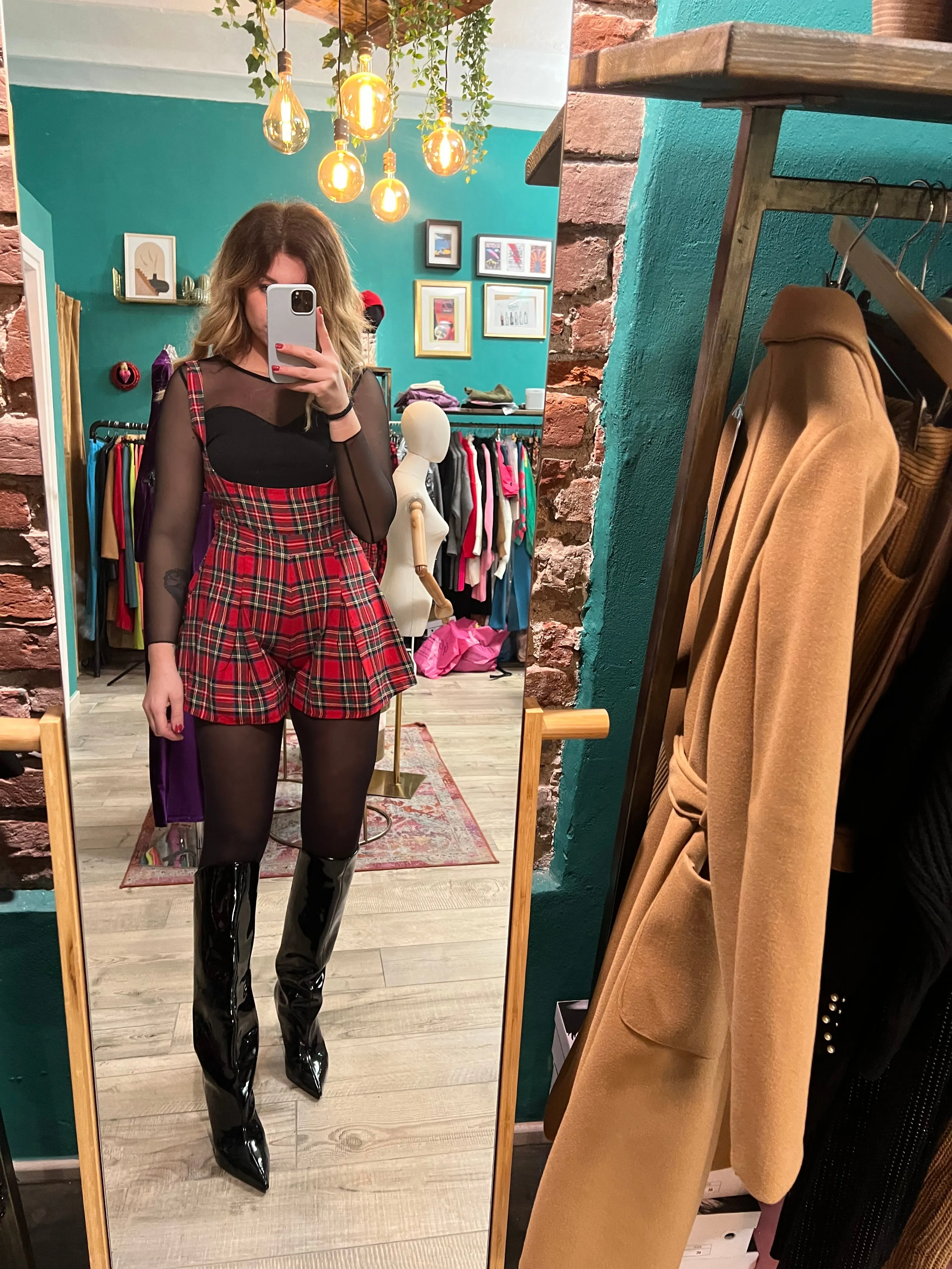 Salopette tartan