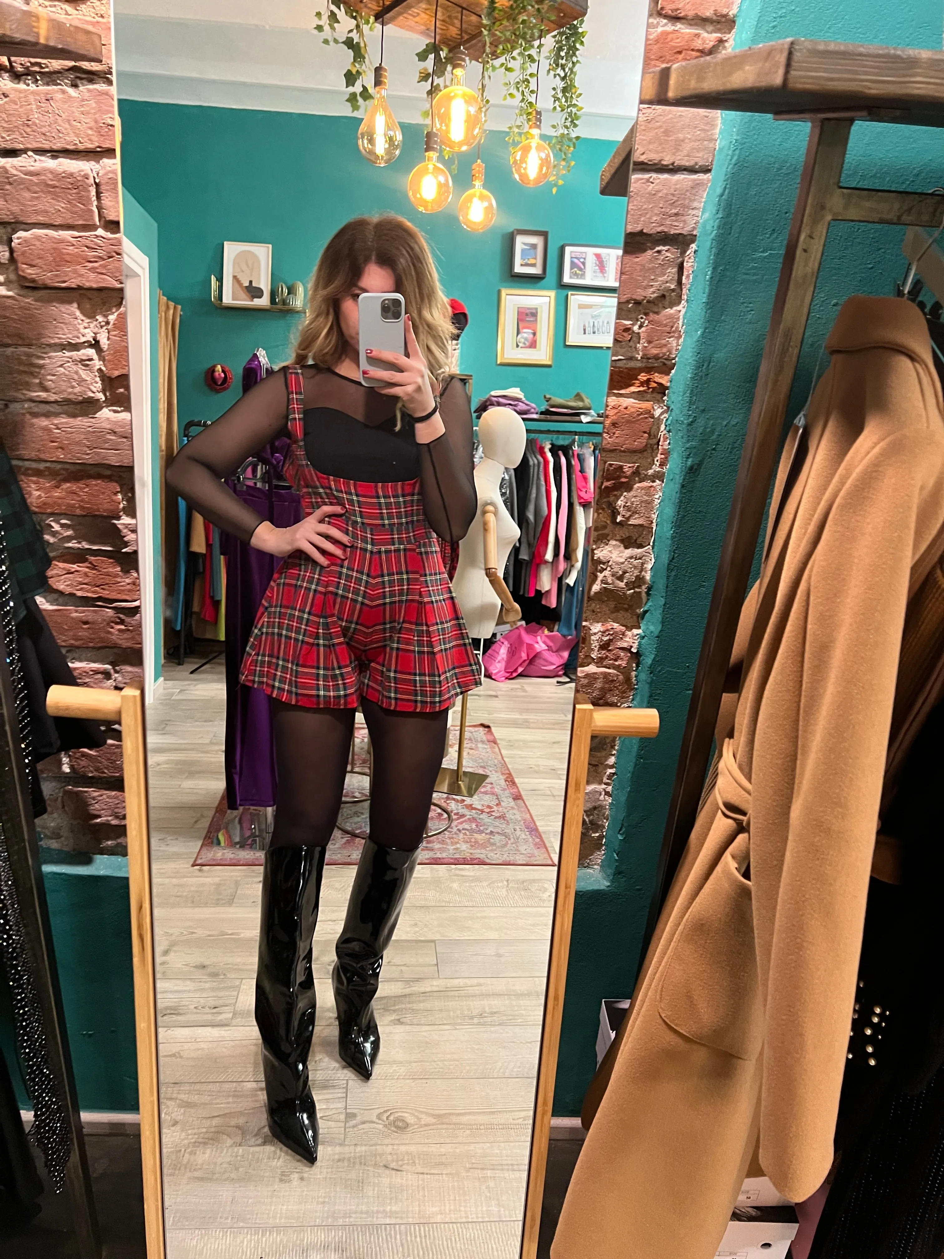 Salopette tartan