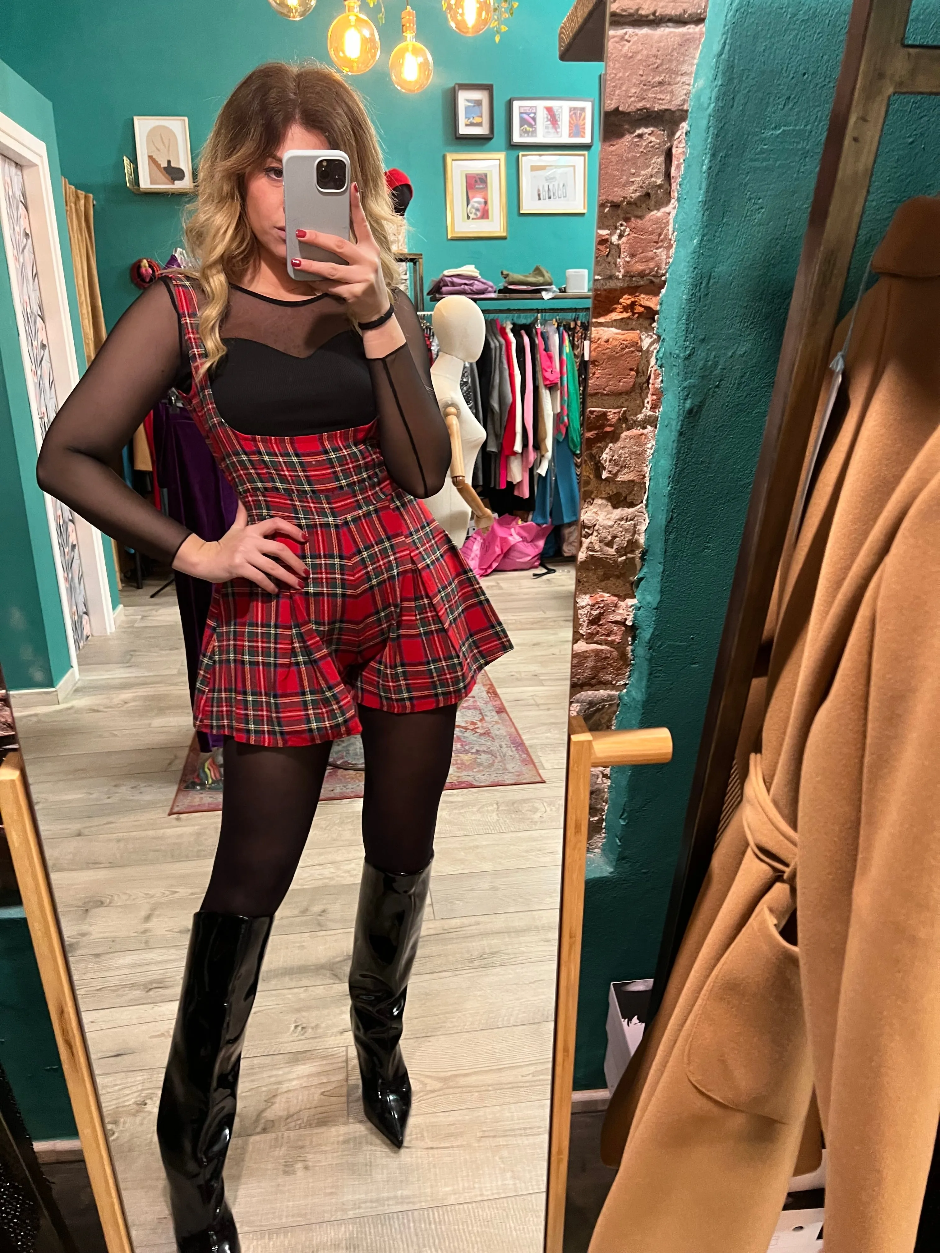 Salopette tartan