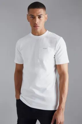 Sateen Pocket Slim Fit T Shirt