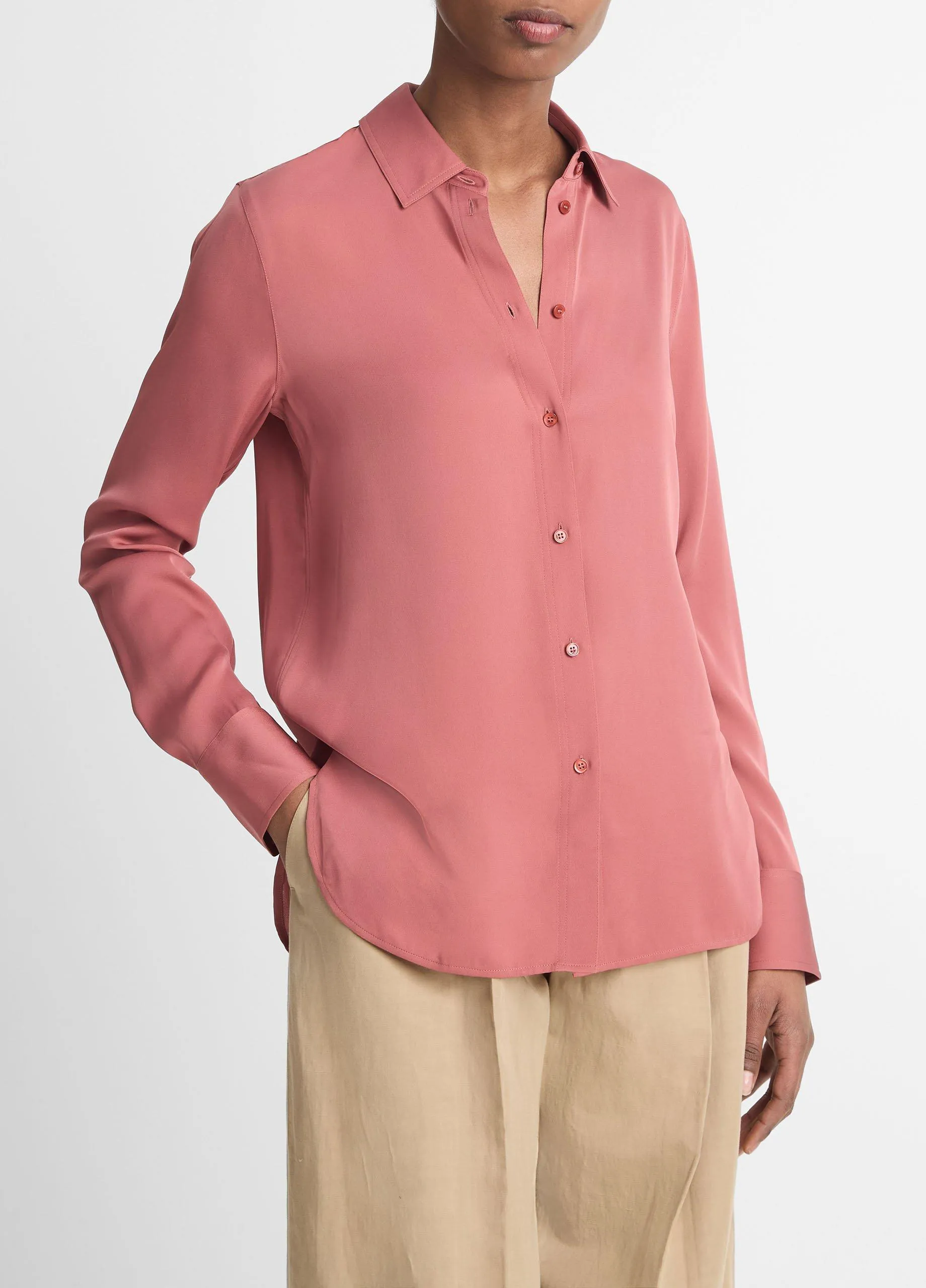 Silk Slim-Fit Blouse