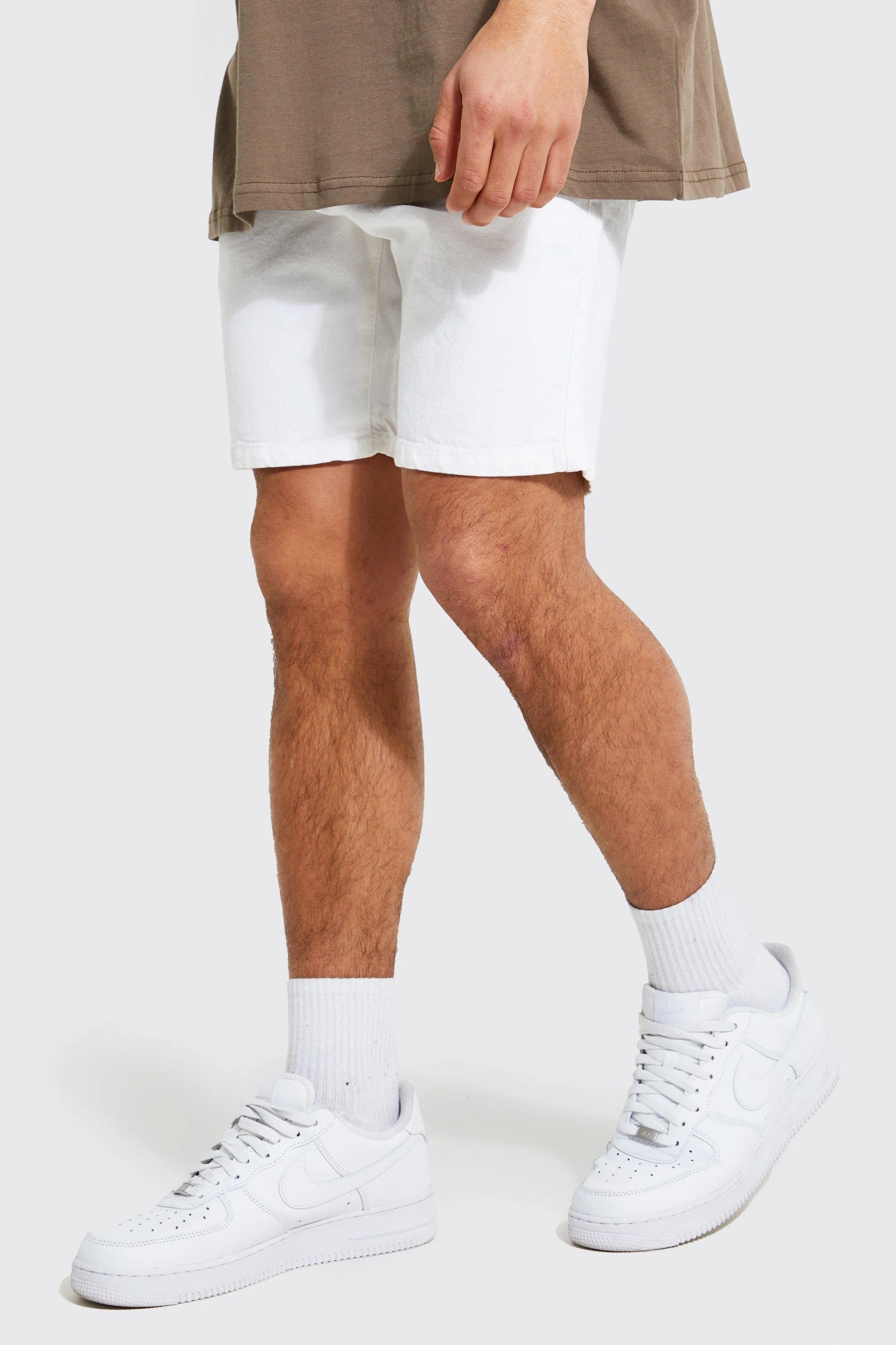 Slim Rigid Denim Short | boohooMAN UK