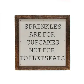 Sprinkles Are For Cupcakes Boys Bathroom Sign