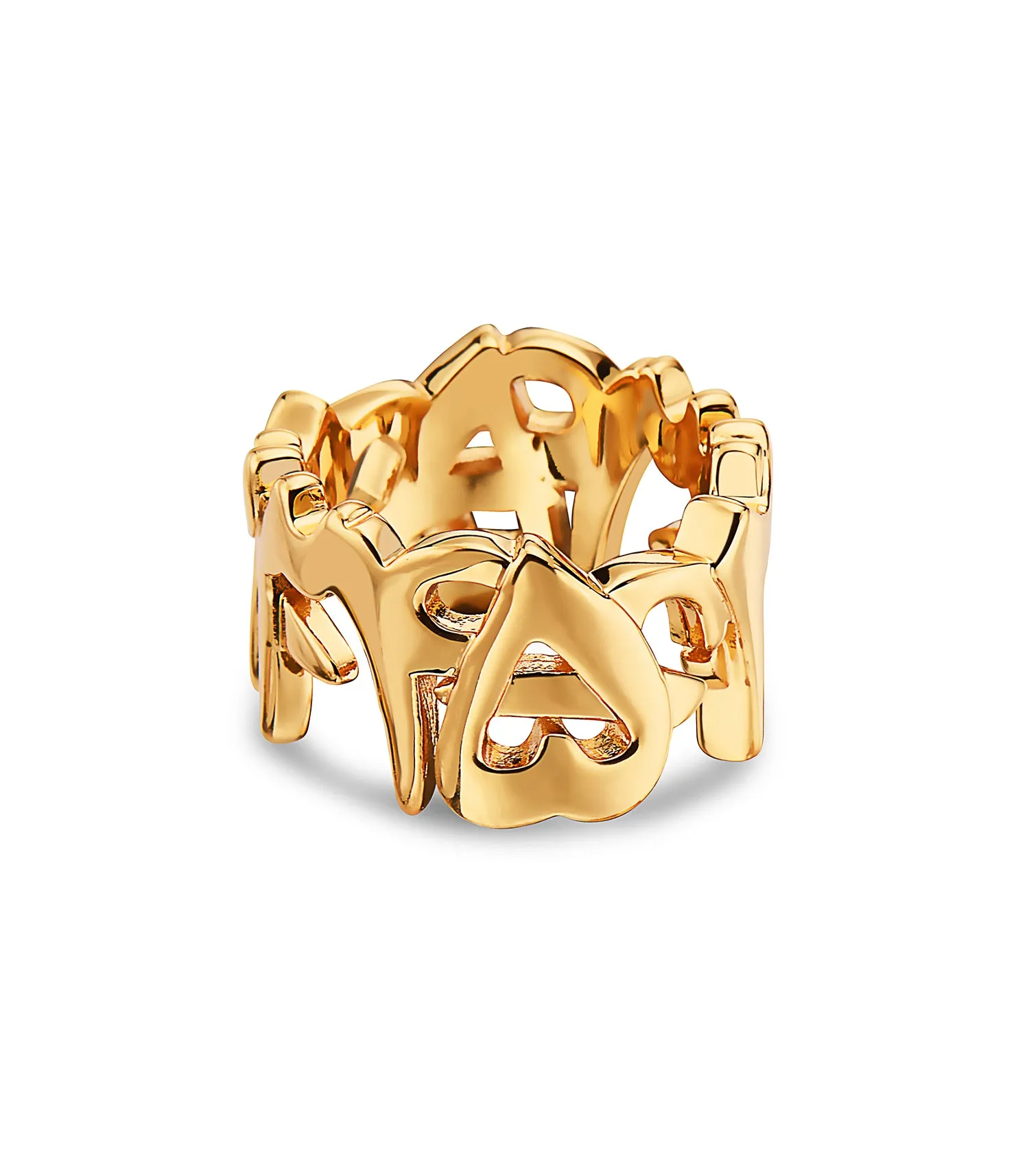 SQ Numbers Ring Gold