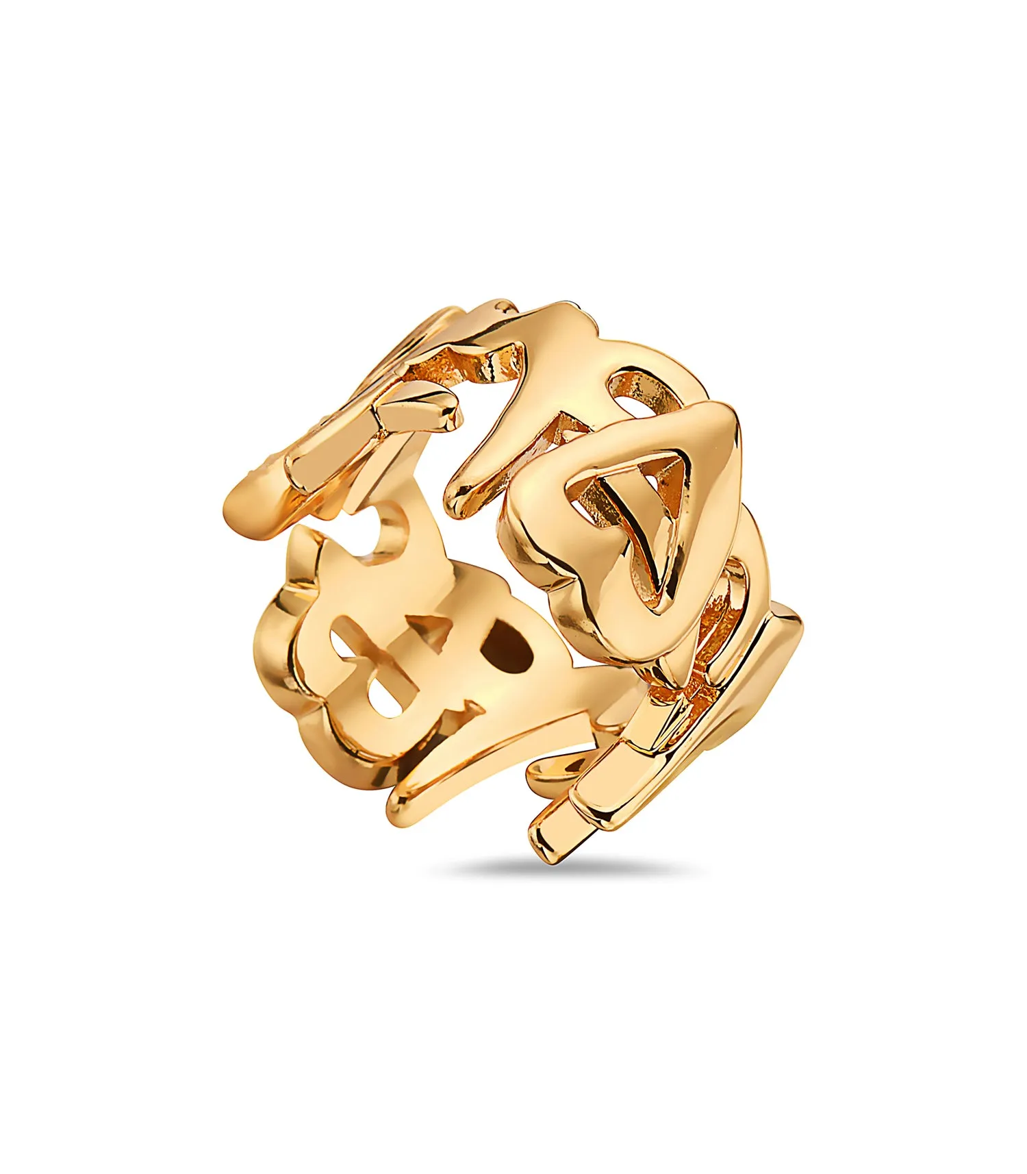 SQ Numbers Ring Gold