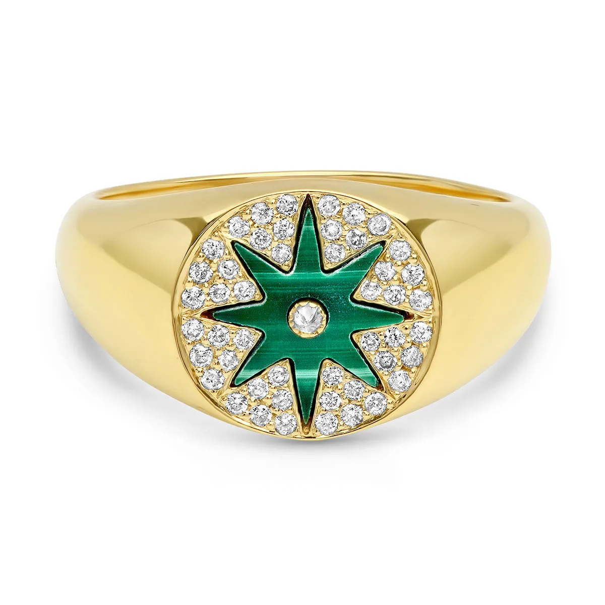 Star Signet Malachite Hardstone