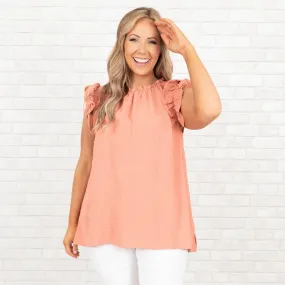 Sweetie Pie Top, Burnt Coral