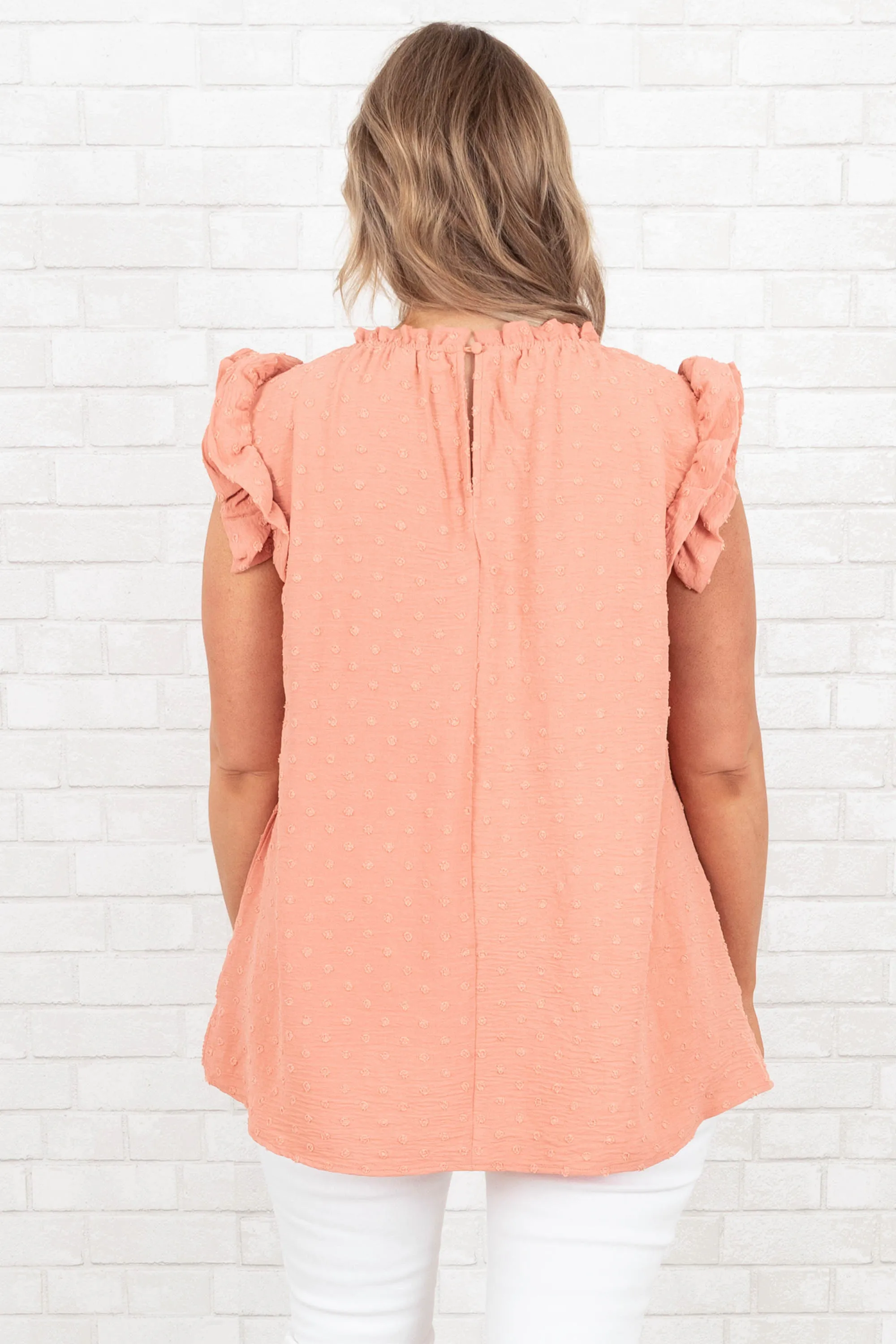 Sweetie Pie Top, Burnt Coral