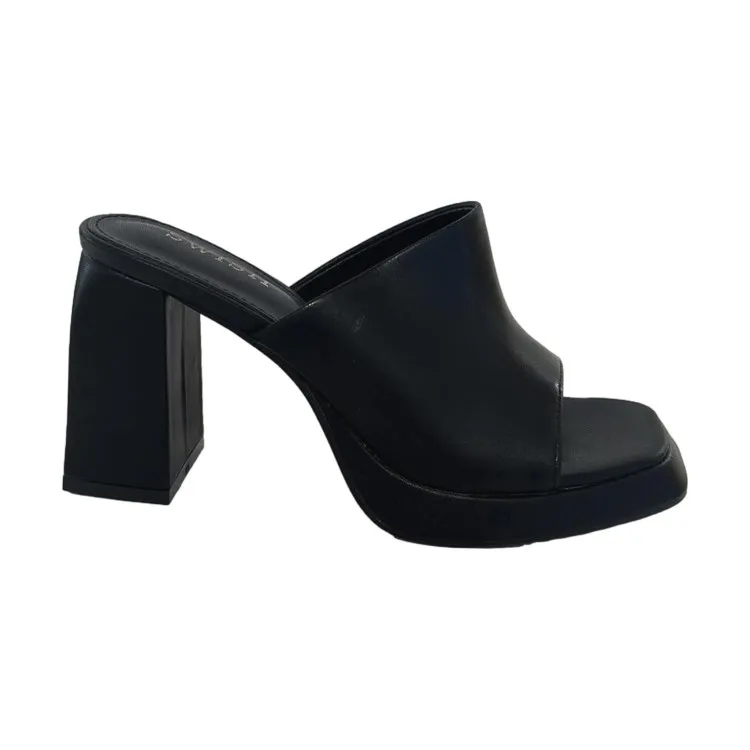 SWISH B1 Sandalo Sabot Donna con Tacco Alto Nero