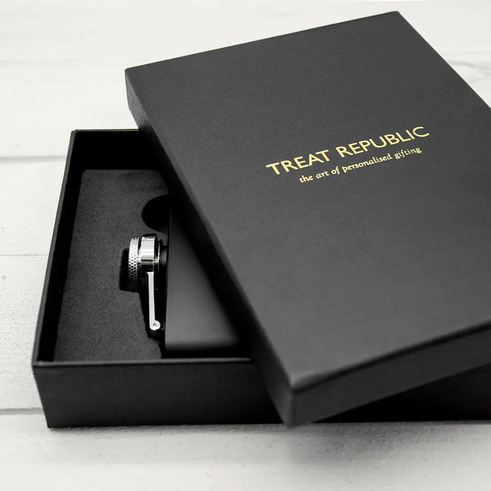 Thank You For Being My Best Man Black Matte Hip Flask