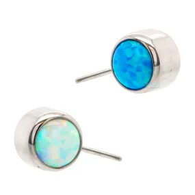 threadless: Bezel-Set Side-Set Opal End