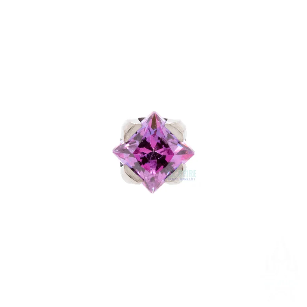 threadless: Princess-Cut Gem in Prongs End