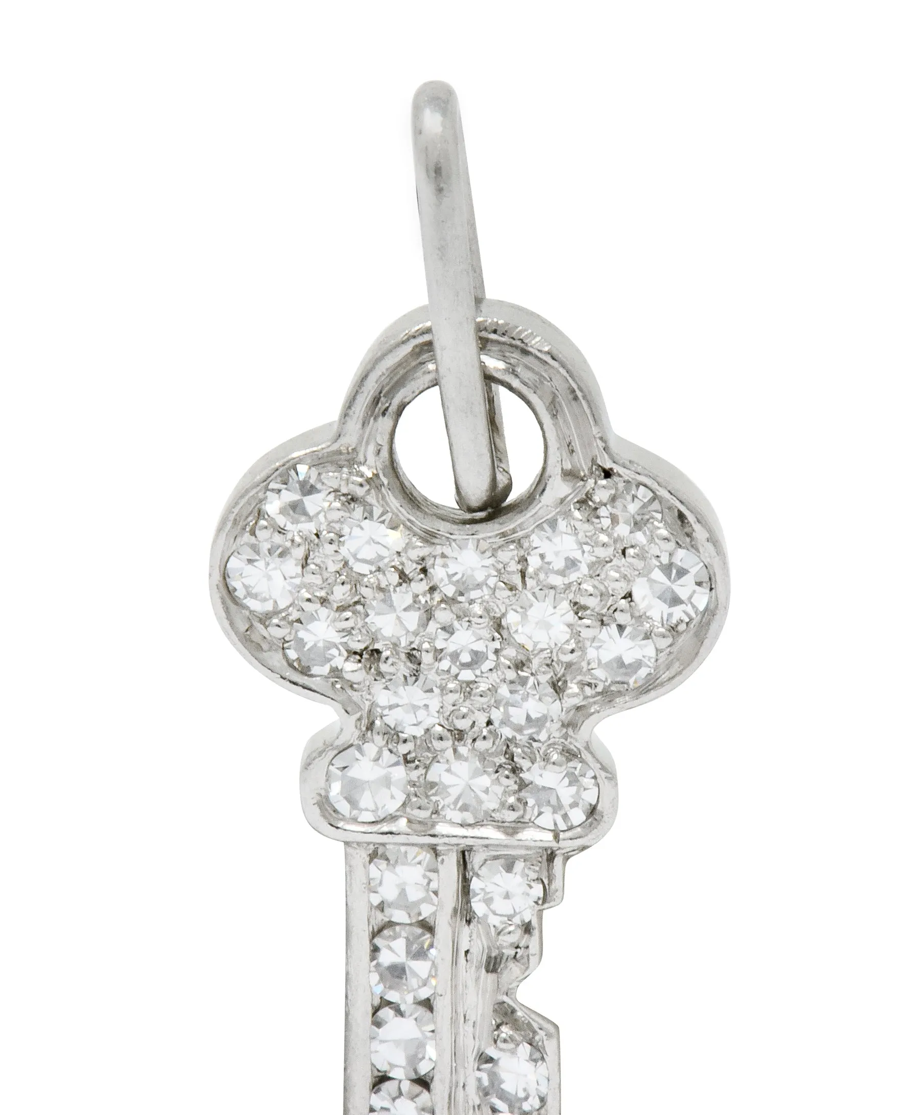 Tiffany & Co. Diamond Platinum Key Charm Circa 1950