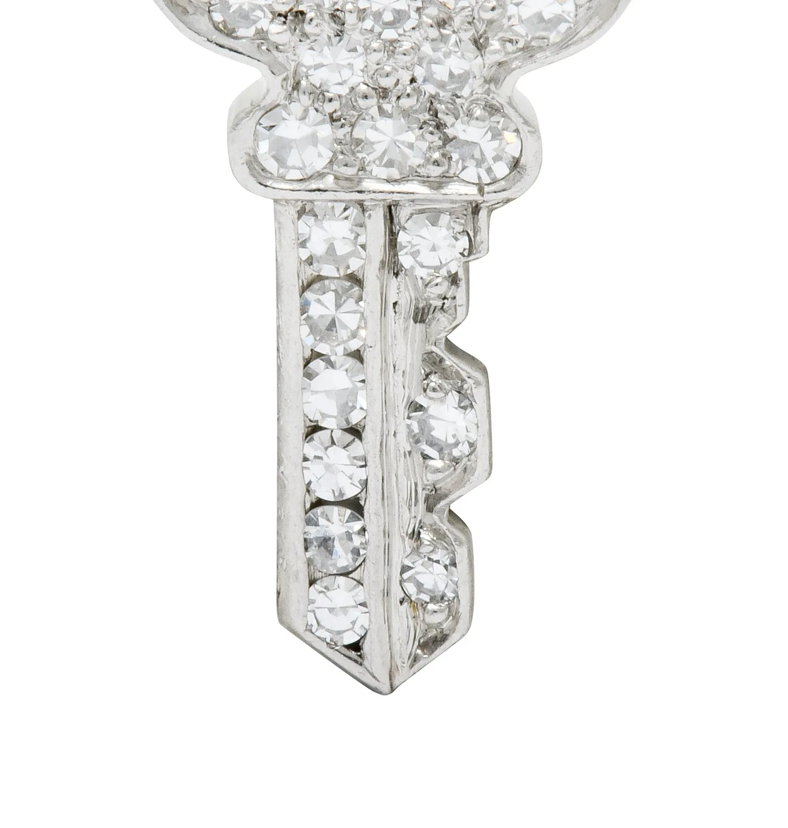 Tiffany & Co. Diamond Platinum Key Charm Circa 1950