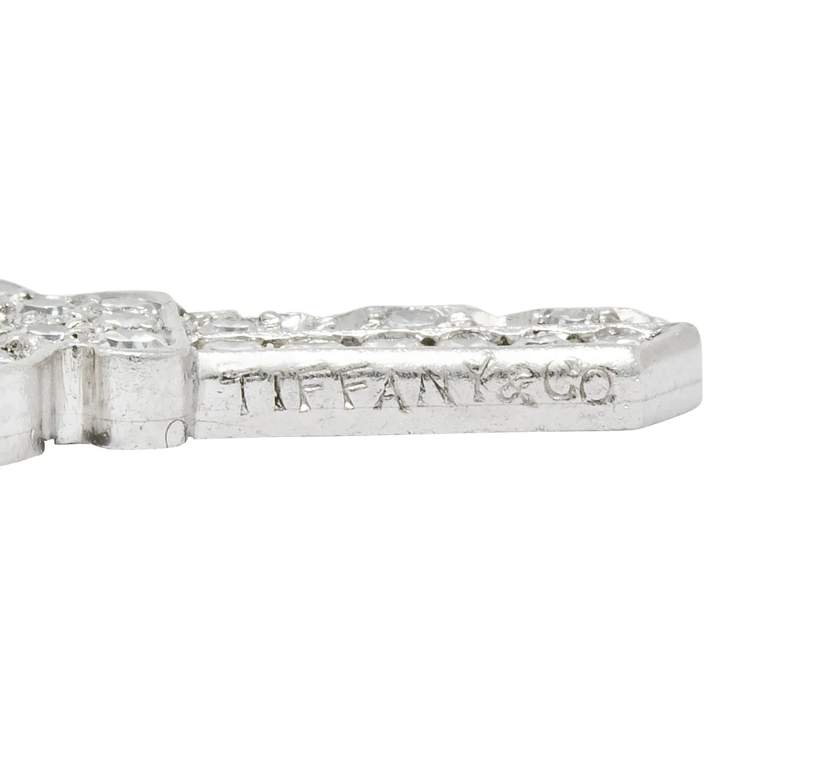 Tiffany & Co. Diamond Platinum Key Charm Circa 1950