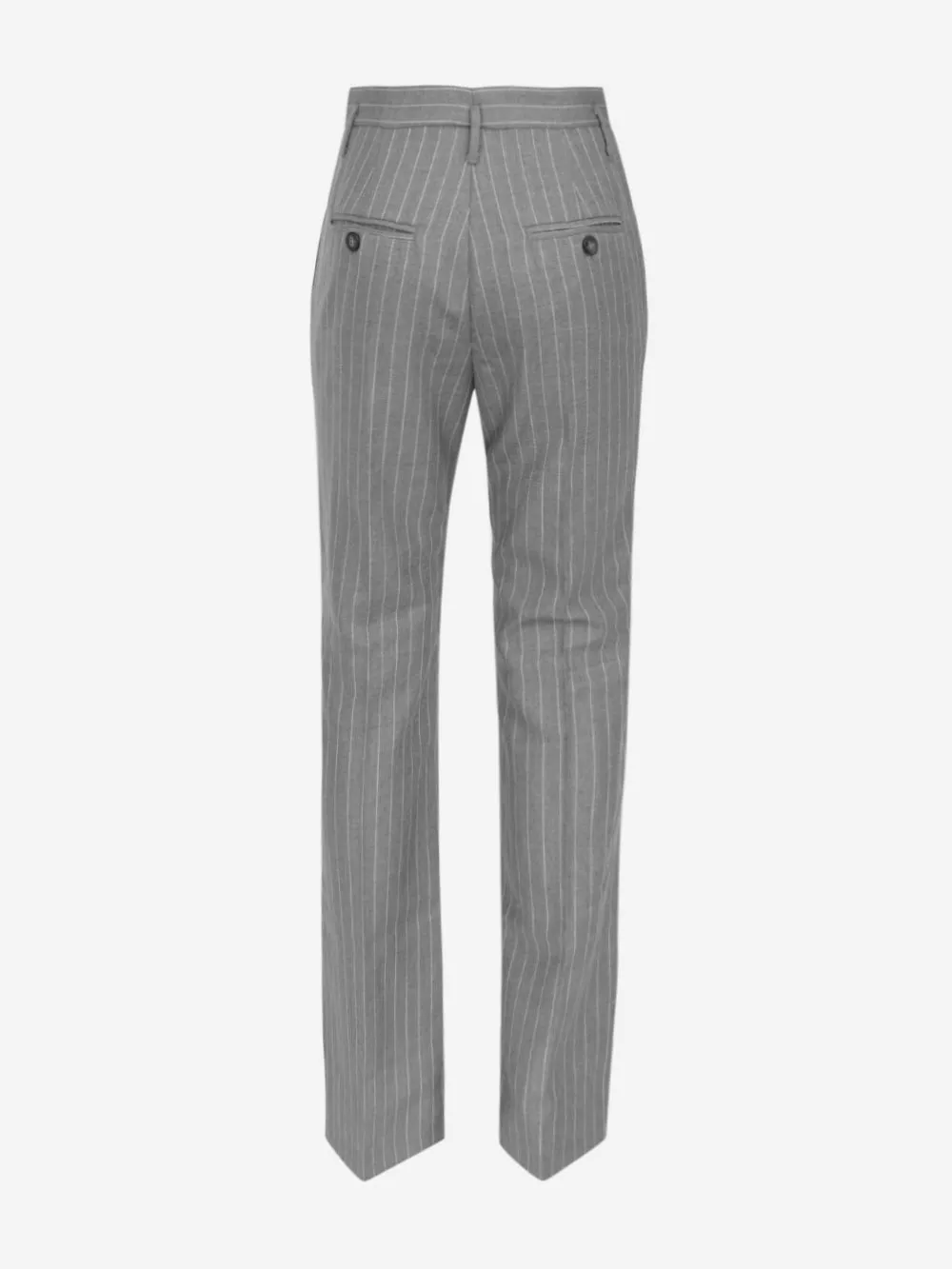 Tm quadra exclusive - Pantalone dritto con piega anteriore in fresco lana tinta unita modello Karl