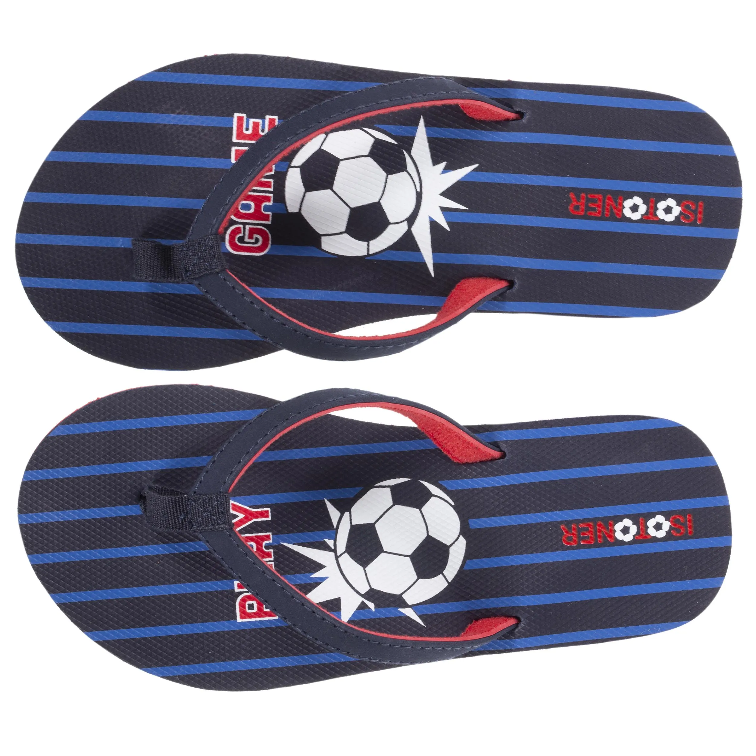 Tongs Enfant Football Marine