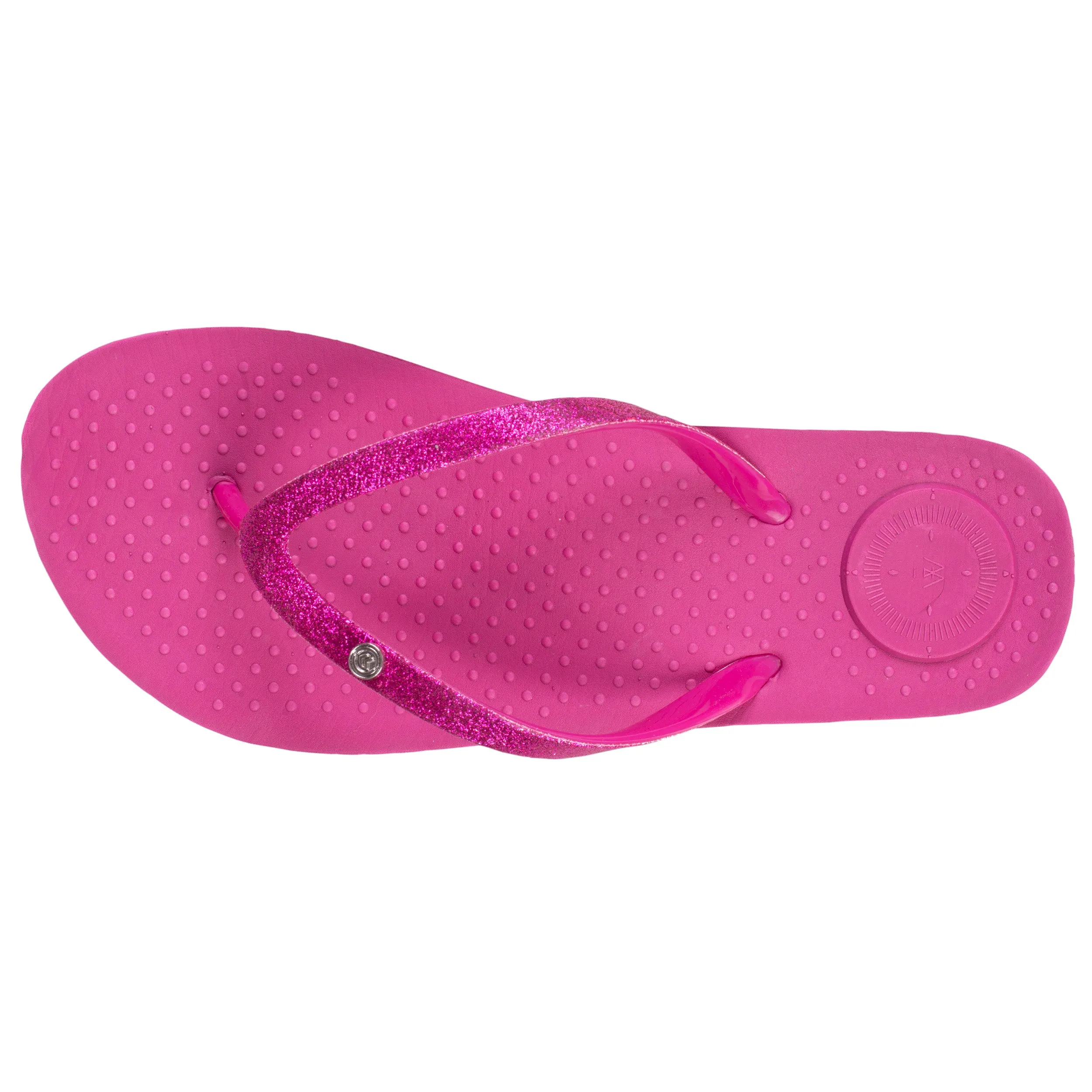 Tongs Femme tige paillettes Fuchsia