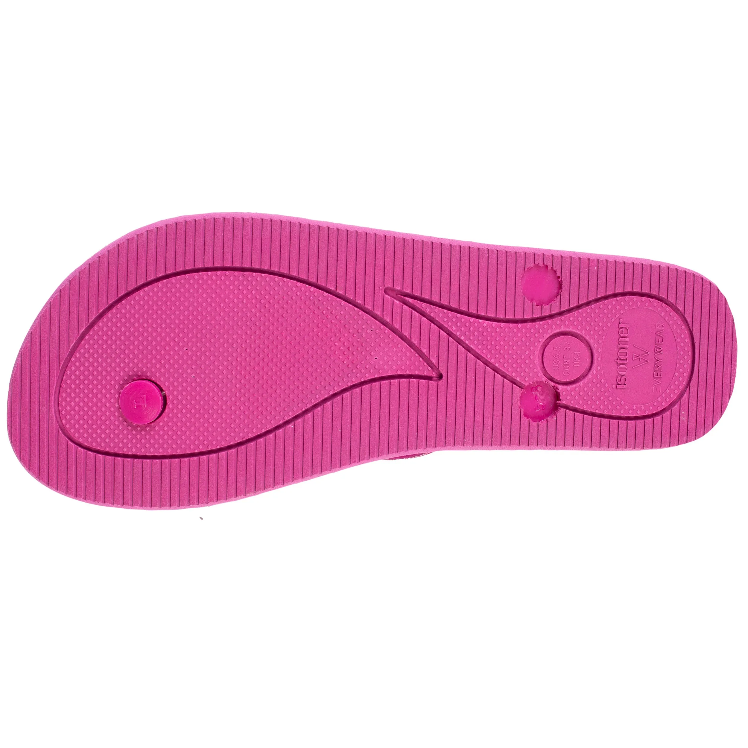 Tongs Femme tige paillettes Fuchsia