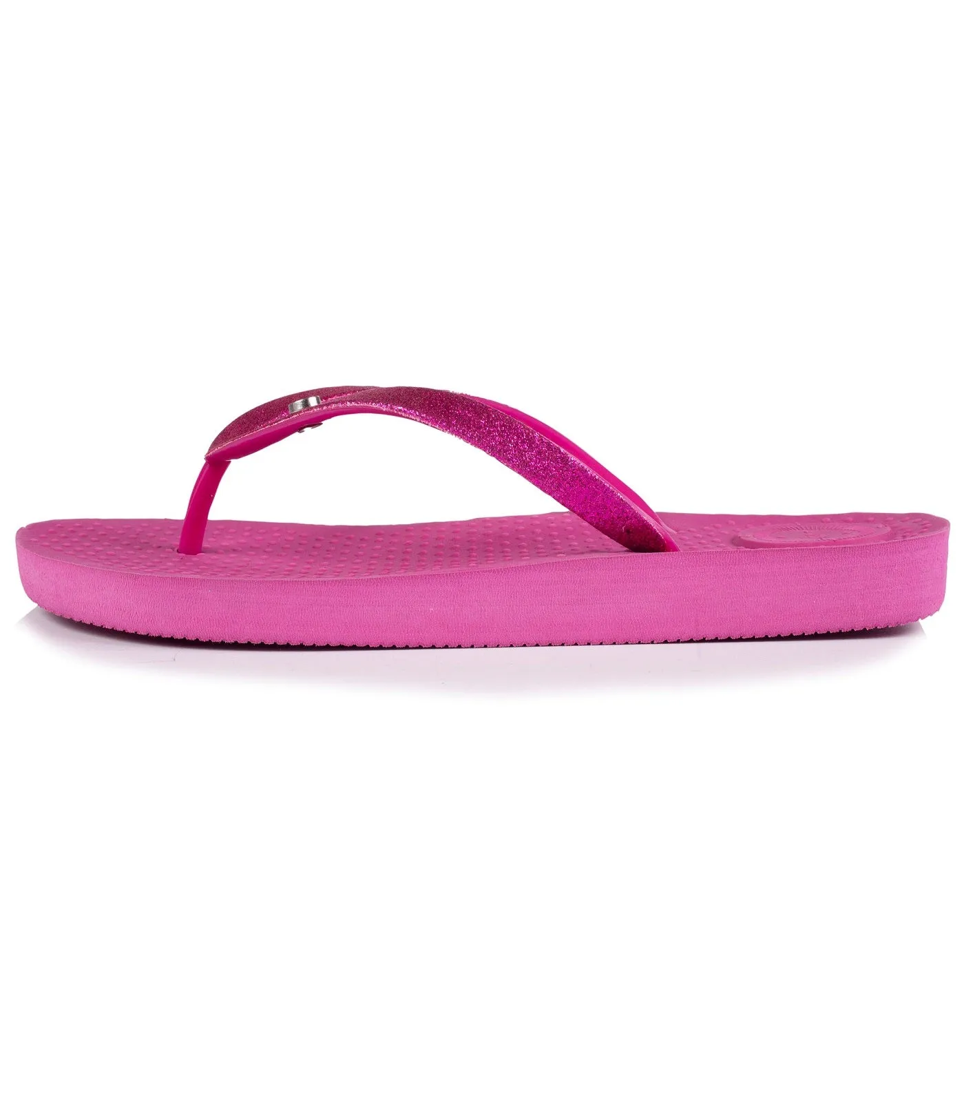 Tongs Femme tige paillettes Fuchsia