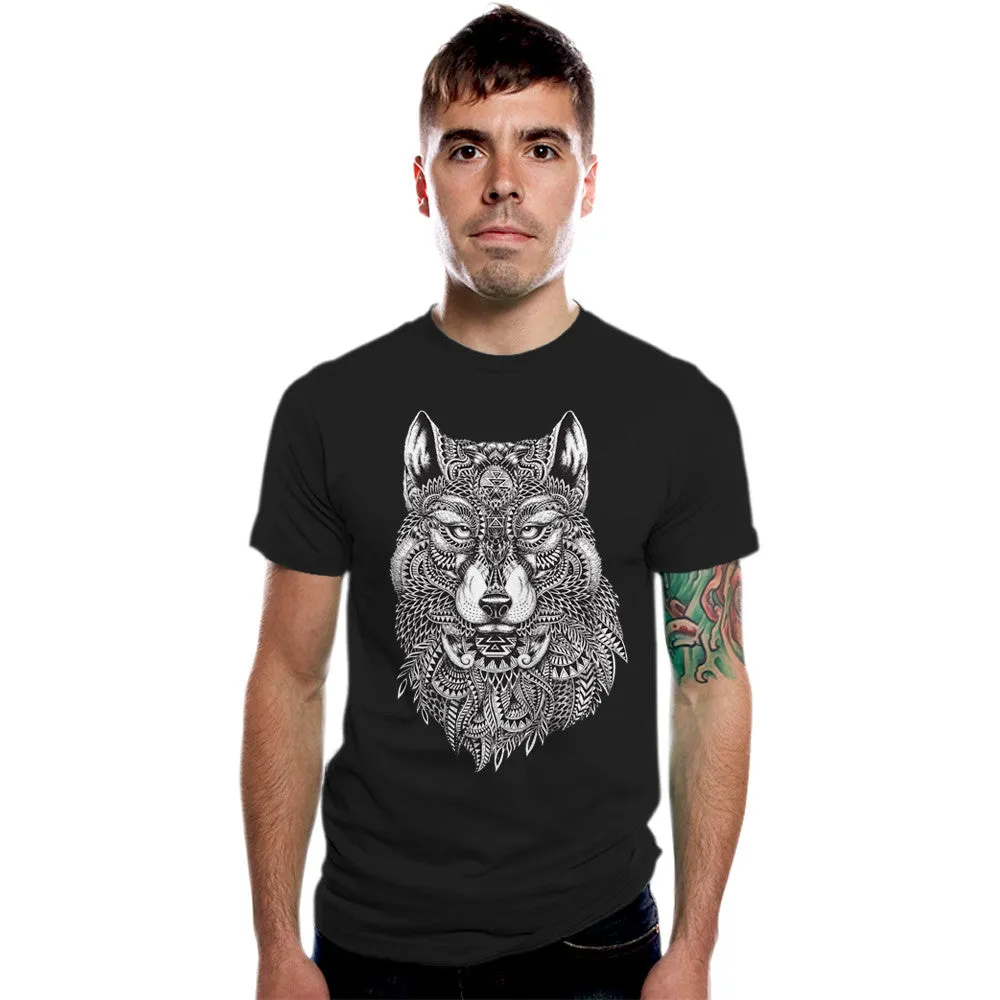 Tribal Wolf Men's Graphic Tee