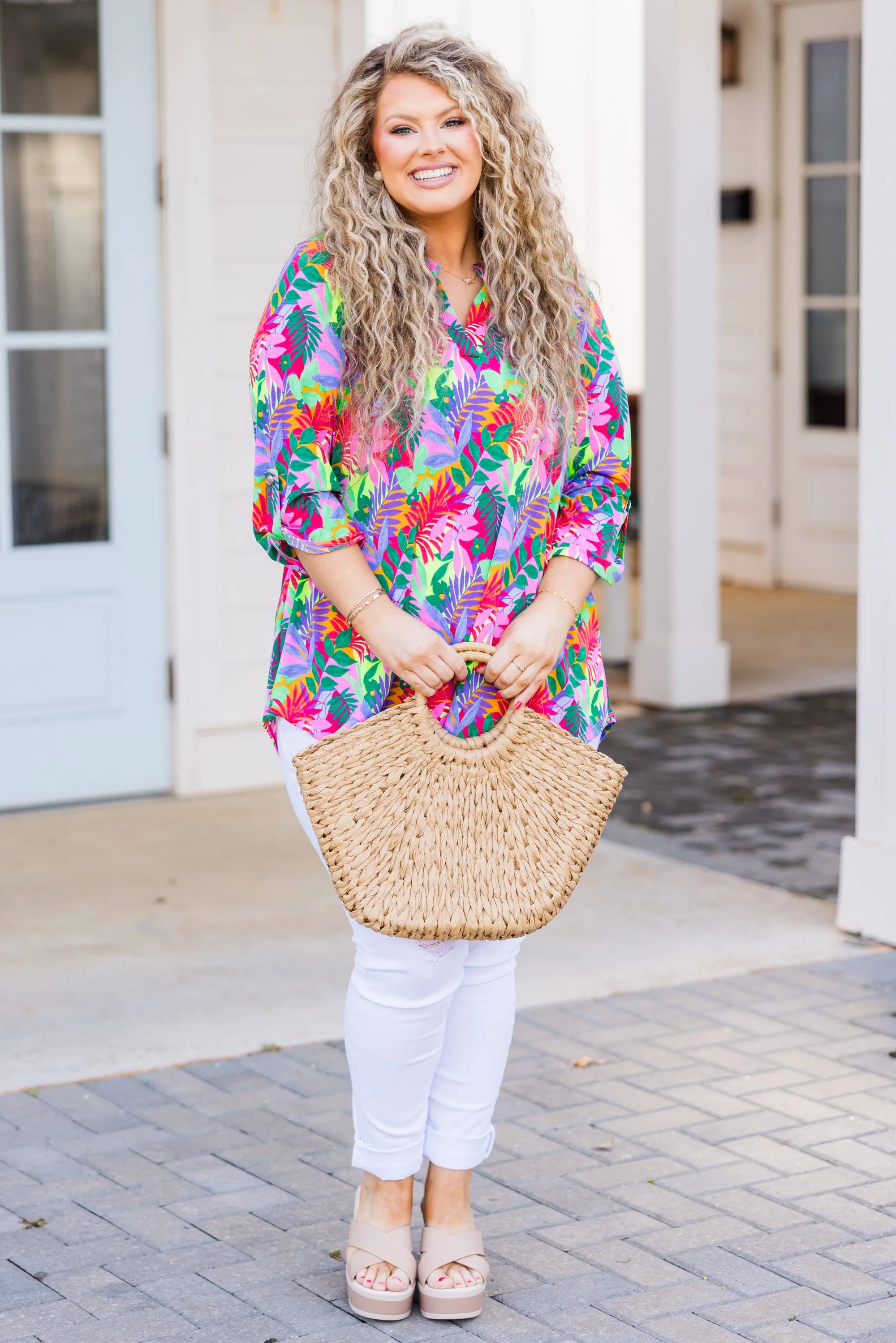 Tropical Treasure Top, Multi