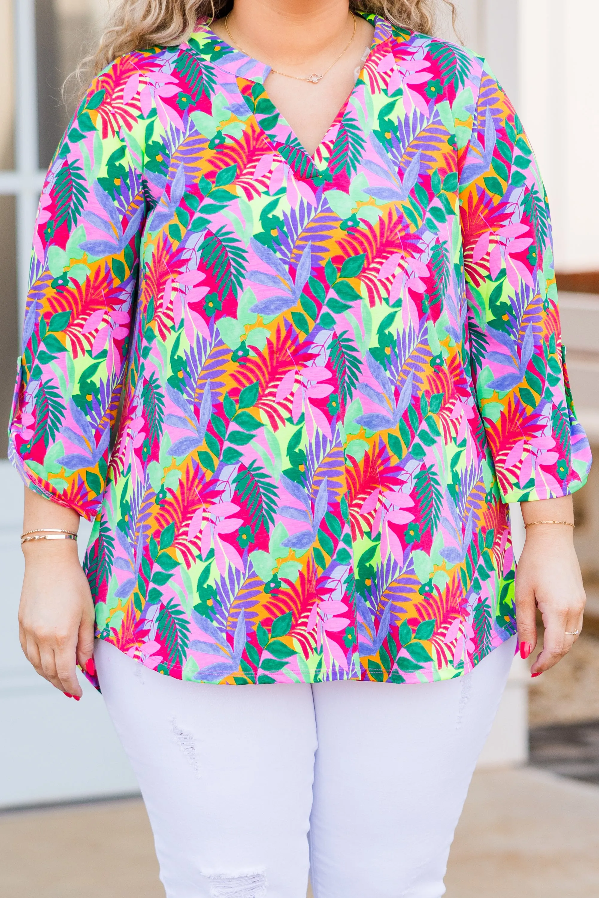 Tropical Treasure Top, Multi