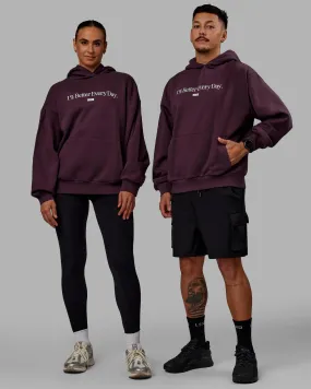 Unisex 1% Better Hoodie Oversize - Midnight Plum