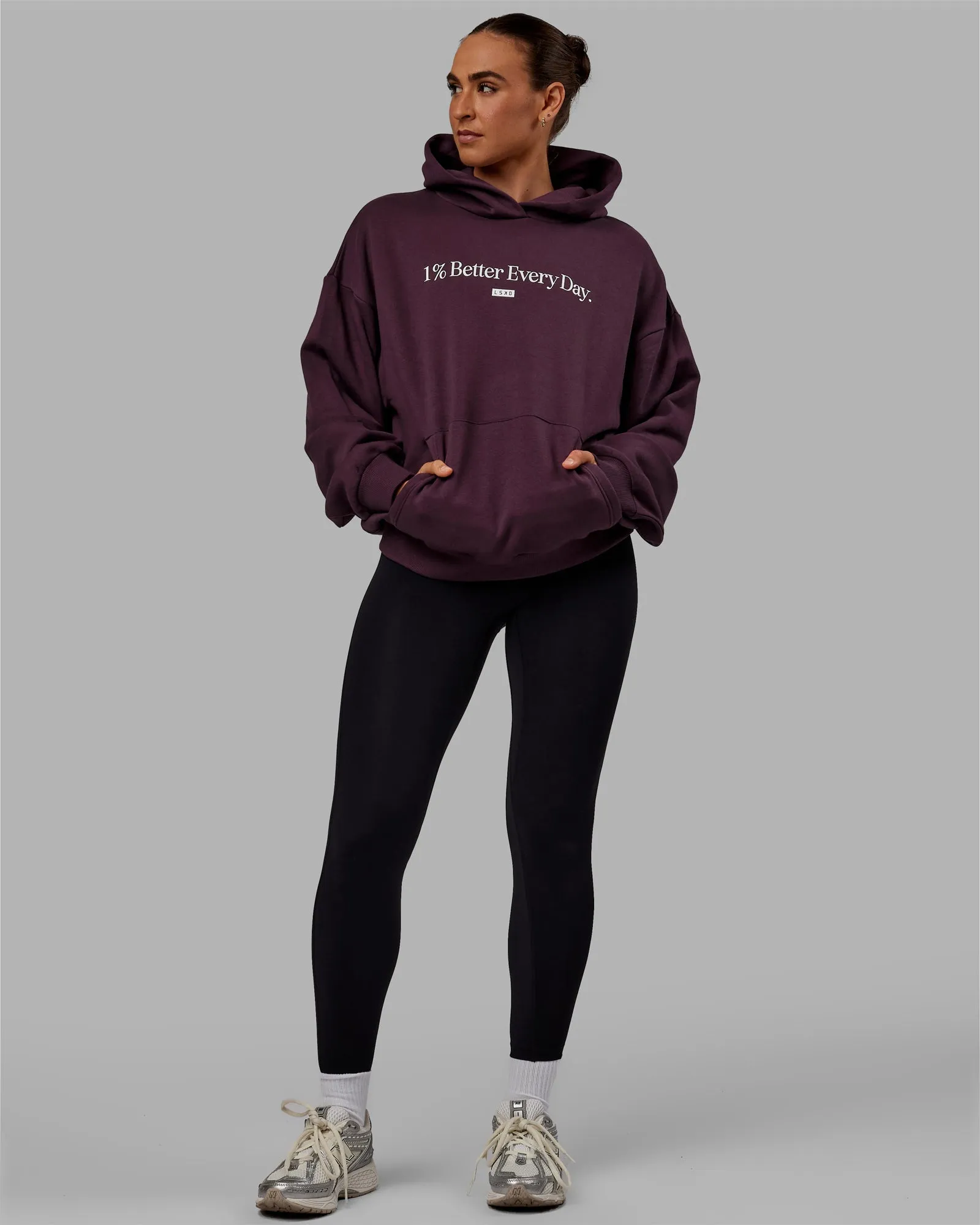 Unisex 1% Better Hoodie Oversize - Midnight Plum