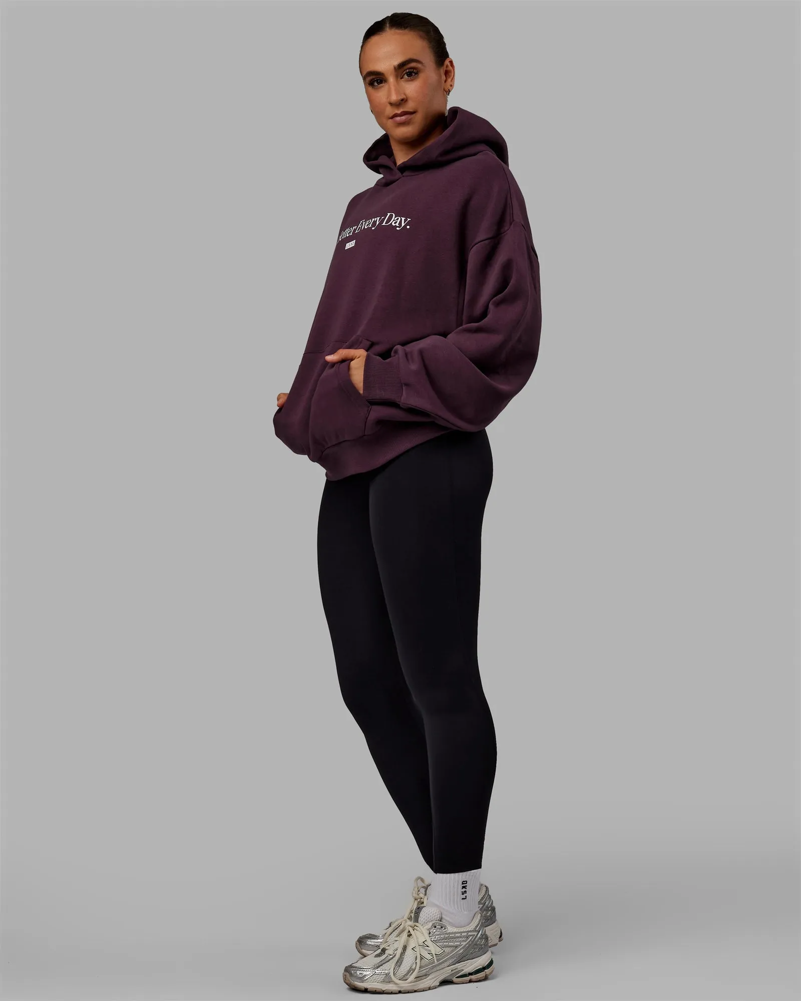 Unisex 1% Better Hoodie Oversize - Midnight Plum