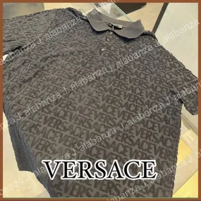 VERSACE  |Short Sleeves Logo Luxury Polos