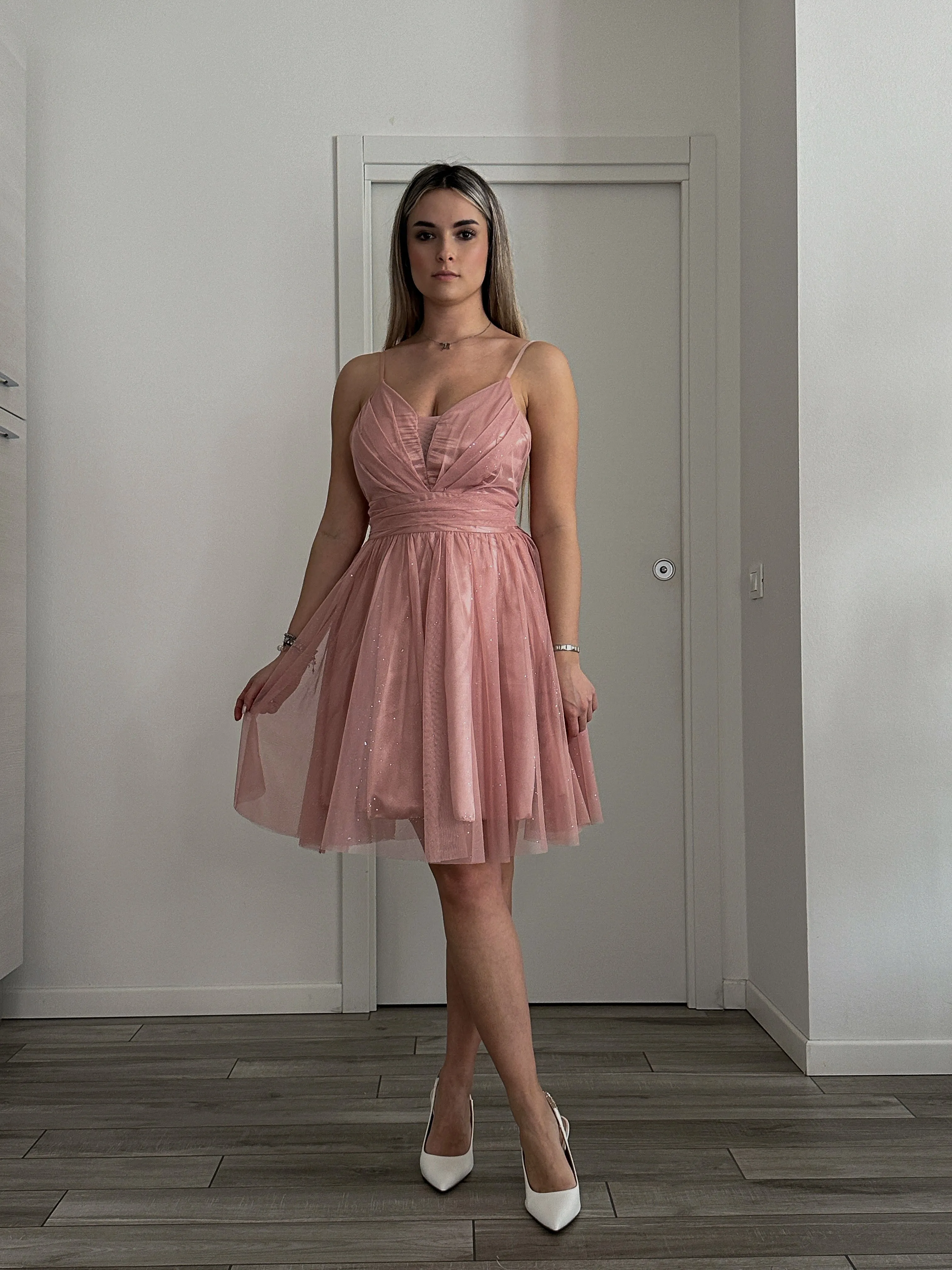 Vestitino in tulle con brillanti