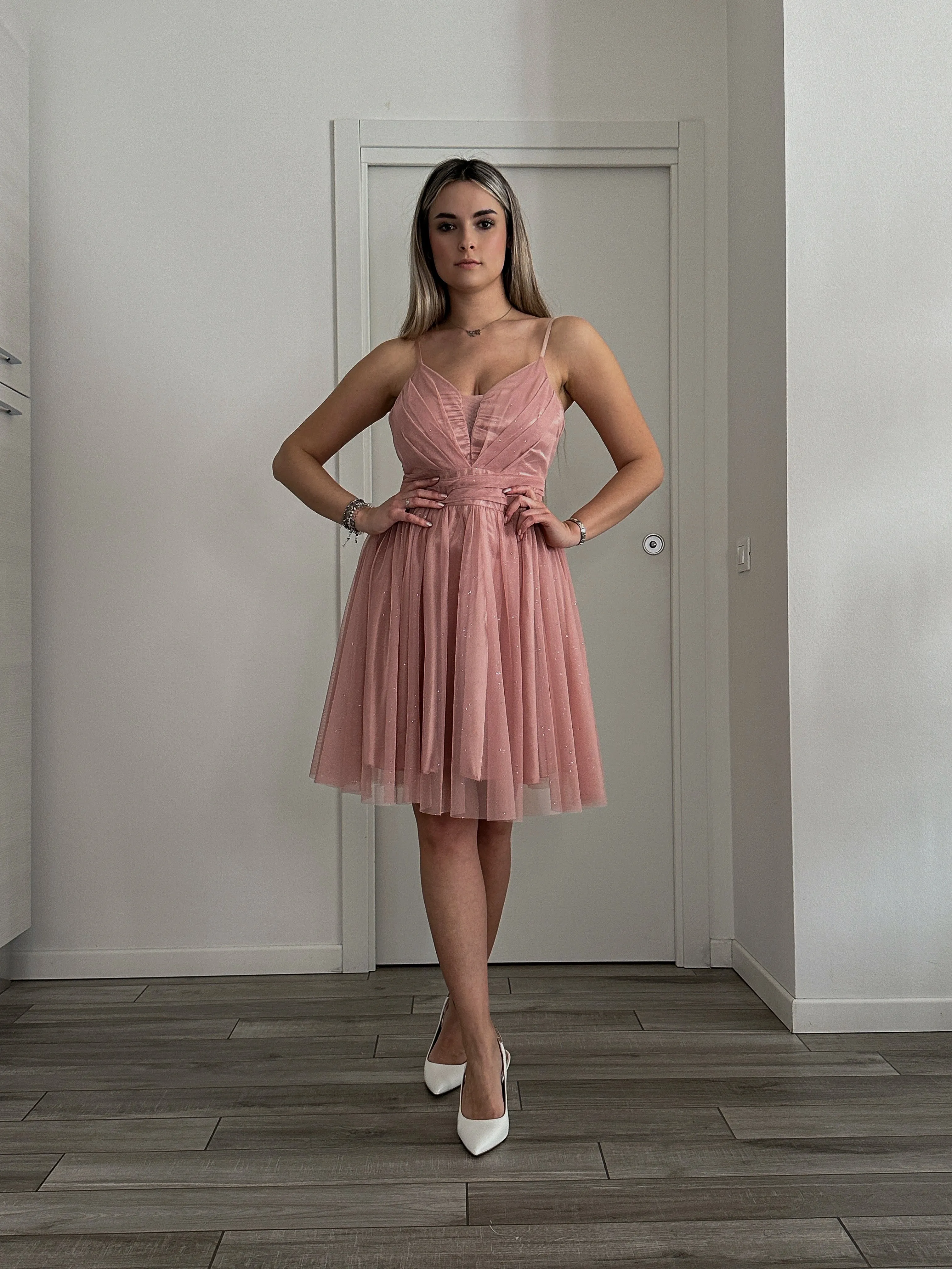 Vestitino in tulle con brillanti