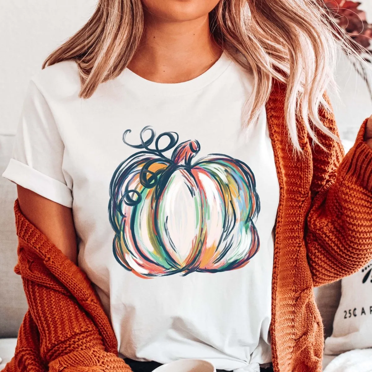 Watercolor Pumpkin Bella Graphic Tee