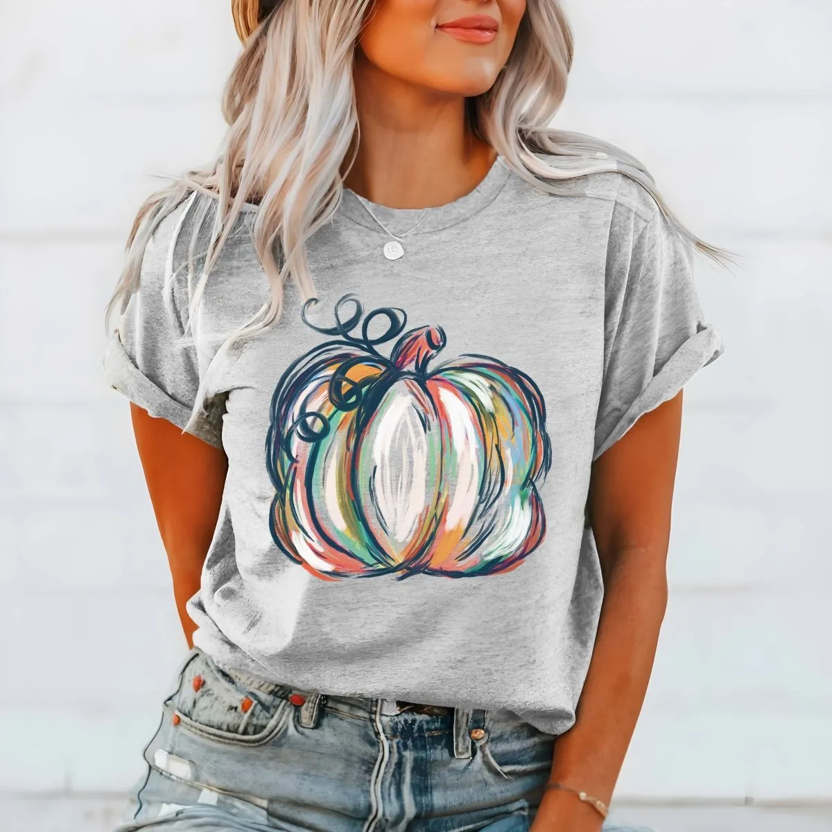 Watercolor Pumpkin Bella Graphic Tee