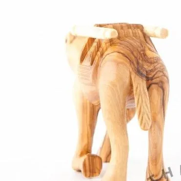 Wooden Camel Kneeling, Hand Carved Nativity Figurine 4.7