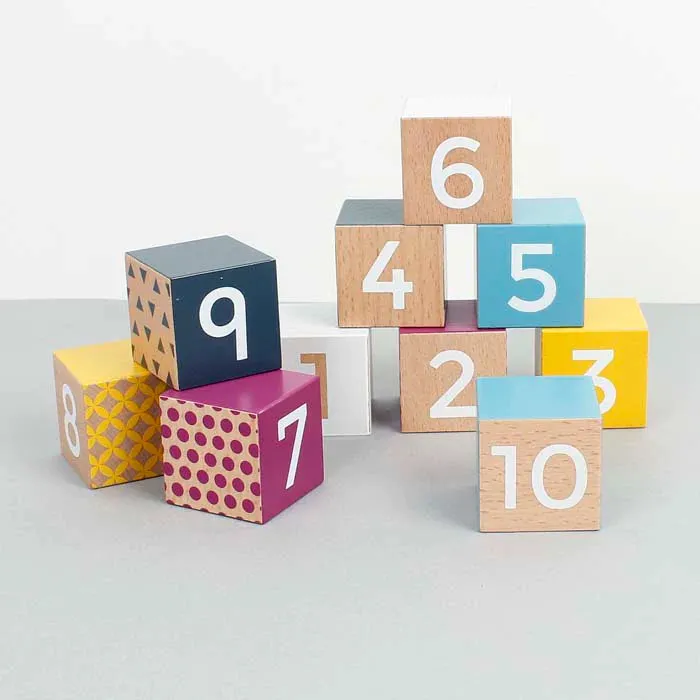 Wooden Number Blocks - Bigjigs